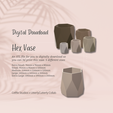 Cover-9.png Hex Vase Planter Pot 1 STL File - Digital Download -5 Sizes- Homeware, Minimalist Modern Design