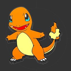 Charmander_01.jpg STL da Luminária do Charmander: Transforme seu Espaço com Pokémon