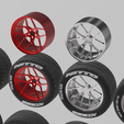 13.png PACK OF 05 20'' WHEELS AND 6 TIRES FOR SCALE AUTOS AND DIORAMAS!