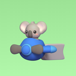 Cod2-Koala-Airplane-2.png Archivo 3D Koala Avión・Modelo para descargar e imprimir en 3D