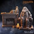 3.jpg Rubeus Hagrid Harry Potter Diorama for 3D Print Hagrid's Hut