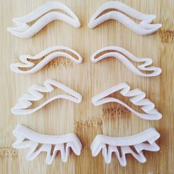 IMG_20201013_195415_244.jpg OBJ file Fondant cookie cutters. Unicorn eyes・Model to download and 3D print