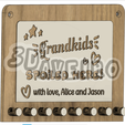 ENG-WITH-LOVE-2-LOGO.png "GRANDKIDS SPOILED HERE" PERSONALISED KEY HOLDER