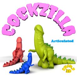 cockzila.226.jpg Archivo STL CockZilla Articulado + CockZilla V5・Objeto imprimible en 3D para descargar