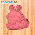 CONEJITO-CON-ZANAHORIAS.png Easter bunny cookie cutter - Happy Easter Day - Cookies