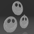 All3.png BARREL MASK - THE NIGHTMARE BEFORE CHRISTMAS - KEYCHAINS AND MAGNET