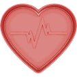 Corazon-Electrocardiograma-80mm.png Cookie Cutter - Corazon Electrocardiograma