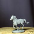 5.jpg Horse Pack for D&D, Tabletop Games and Collectors. 3 Poses Gallop, Trot and Rearing, bases included 32mm scale.