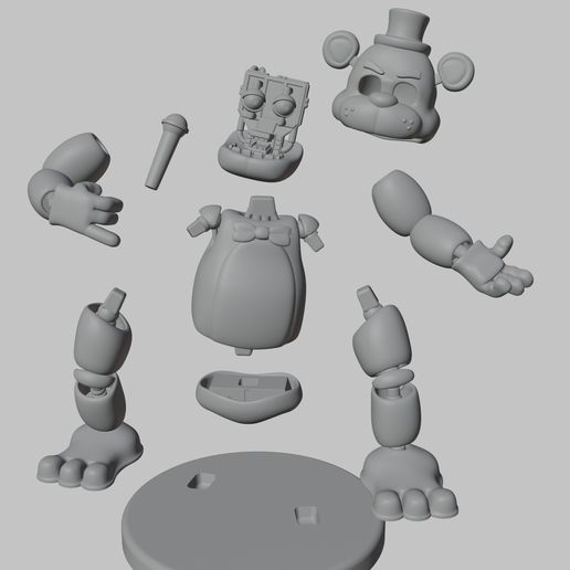 🐻 Freddy Fazbear from FNAF 1 (Printable)・ STL File for 3D printing・Cults