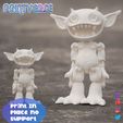 G1-4.jpg STL file Flexy Goblin Print In Place No Support Cute Articulated・3D printable model to download