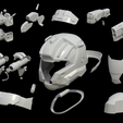 rendered.png CQB helmet with attachments 3d print file