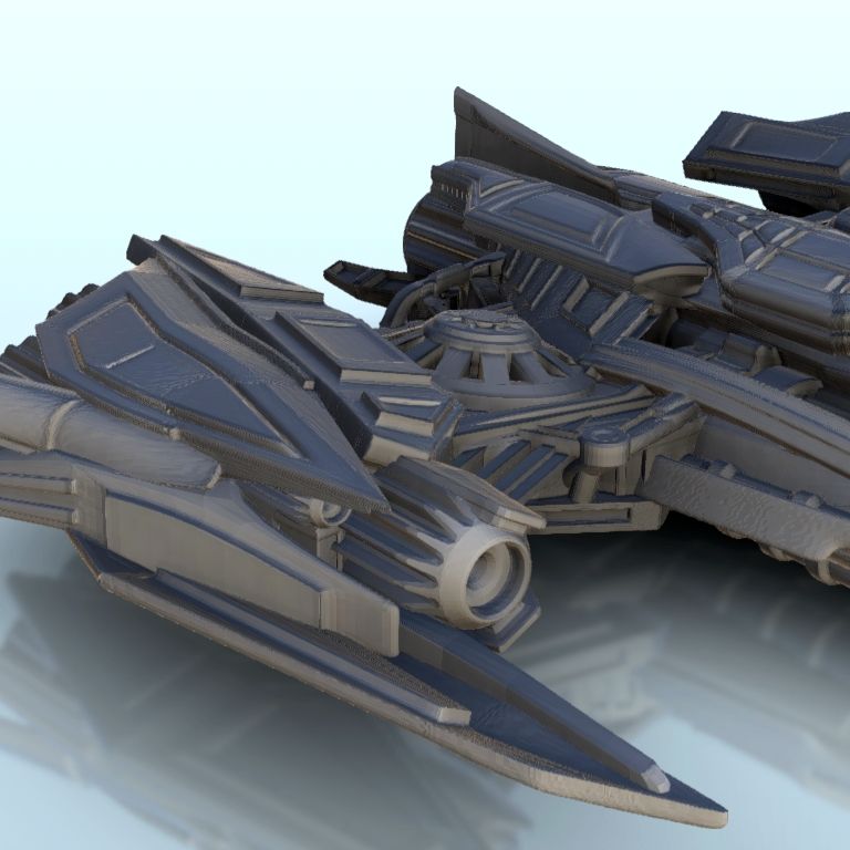 Download STL file Istrib spaceship 10 Battleship Vehicle SF Science