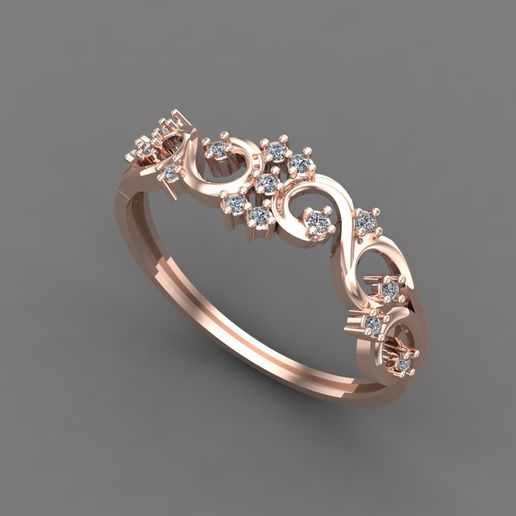 WOMENS DIAMOND SIGNET RING WOMEN RINGS 3DMODELS 3D PRINT MODEL 3D PRINT MODEL 3D model