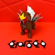 03_Unown_Pokemon_3D_print_Entei.jpg Fichier 3D Alphabet Unown Low Poly Pokemon・Plan pour impression 3D à télécharger