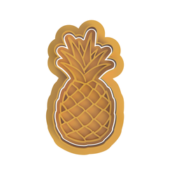 Pineapple.png STL file Pineapple Cookie Cutter・3D printer model to download