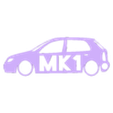 Škoda Fabia keychain mk1 logo.stl Skoda fabia keychain mk1