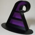 Witch-Hat-Shelf-Pic2.jpg 3D Witch Hat Standing 3-Tier Shelf STL Gothic Wiccan Crystal Display