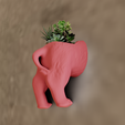 dog-tail-planter-wall-2.png Dog wall planter legs flower pot 3d print STLfile.