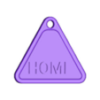 Keyrings - Triangle Home v6.stl Custom Keychain Template- Set of 9 - Make Your Own!