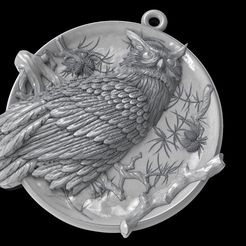 1.jpg Owl pendant medallion jewelry