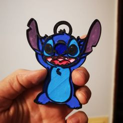 stitch-photo.jpg STL file stitch keychain key chain・3D printable design to download