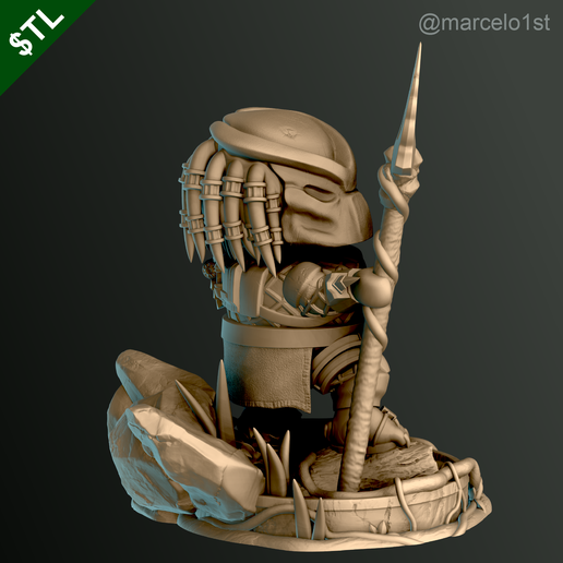 Predador_12.png The Hunter - Prey Cute Statue