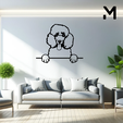 Poodle-Hang.png Wall silhouette - Dogs Hang