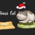 cat winter19.jpg Fichier STL Chat de Noël・Modèle à télécharger et à imprimer en 3D, numfreedom