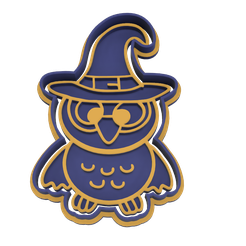 buho-v1.png Archivo STL CORTADOR PARA GALLETAS O FONDANT HALLOWEEN BUHO・Modelo imprimible en 3D para descargar