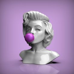 untitled.993.jpg STL file Marilyn Monroe Vase ver2・3D printable model to download