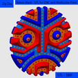 color-01.png Totem Mask Wall Art - Wall Sculpture for Decoration - Print and CNC - Multicolor Print