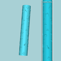 f.png STL-Datei Textur-Rolle 45 Biene Positiv - Fondant Dekoration Maker・Vorlage für 3D-Druck zum herunterladen