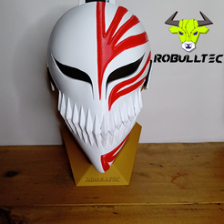 Máscara-de-Ichigo-Bleach.png Archivo STL Ichigo Mask - Bleach・Modelo para descargar y imprimir en 3D