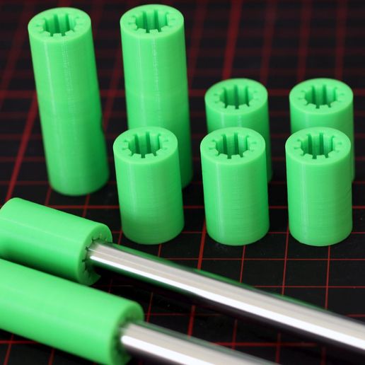 Customizable Linear Bushing / Bearing - LM8UU, LM8LUU, LM12UU, LM12LUU, LM16UU, ... IGUS like 3D model