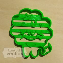 leon.jpg Archivo STL cortante galletas león- baby shower cookie cutter- animal selva cortador galletitas・Modelo de impresión 3D para descargar