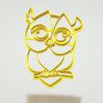 Owl-on-a-branch.jpg Owl on a branch, сookie cutter + DXF