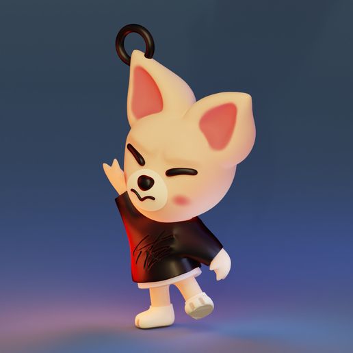 🗝️ skzoo stray kids foxi-ny keychain・ STL File for 3D printing