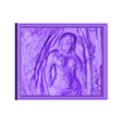 681_Panno.stl Girl woman in the woods cnc art