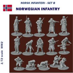 NorwegianInfantrysetB.jpg Norwegian infantry WW2 Set B  1/72 scale