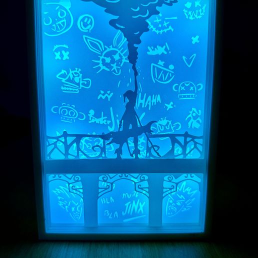 📦 Jinx Shadow Box Arcane League of Legends Lamp・ 3MF File for 3D ...