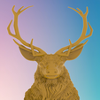 1.png Deer head 3D MODEL STL FILE FOR CNC ROUTER LASER & 3D PRINTER