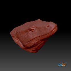 STL-00012-Waran.jpg Free STL file Monitor-3D Print Head Model- STL- High Polygon・3D printing model to download, Bqueisser