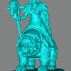 Meg-Front.png Fichier STL Meg - Pyscho à cheval sur l'ours・Modèle pour impression 3D à télécharger