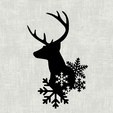 renne-noel-christmas-flocon.png Christmas reindeer wall art