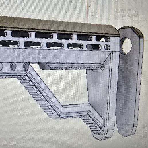 Shoulder rest for 88g CO2 cartridges - 3D model önizlemesi