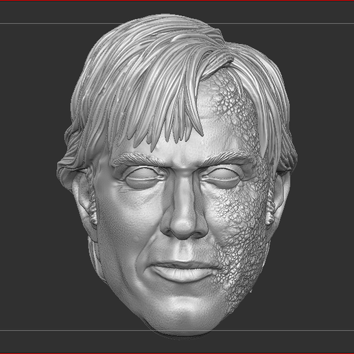 Head of Dr. Kurt Connors (The amazing Spiderman) transforming into a lizard for articulated action figures