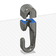 cad.png Hook and Ring for Paracord Clothesline