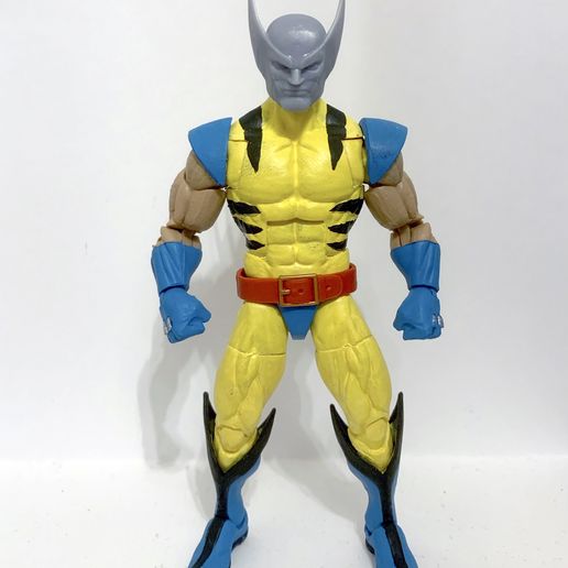 IMG_3583-copy.jpg STL file Wolverine Head for Marvel Legends Figure・3D printer model to download, ToyOtter