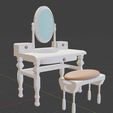 a3.png Винтажный туалетный столик в стиле барокко со стулом, разработанным на заказ