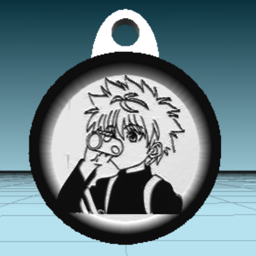 lithophany Killua keychain 3D model